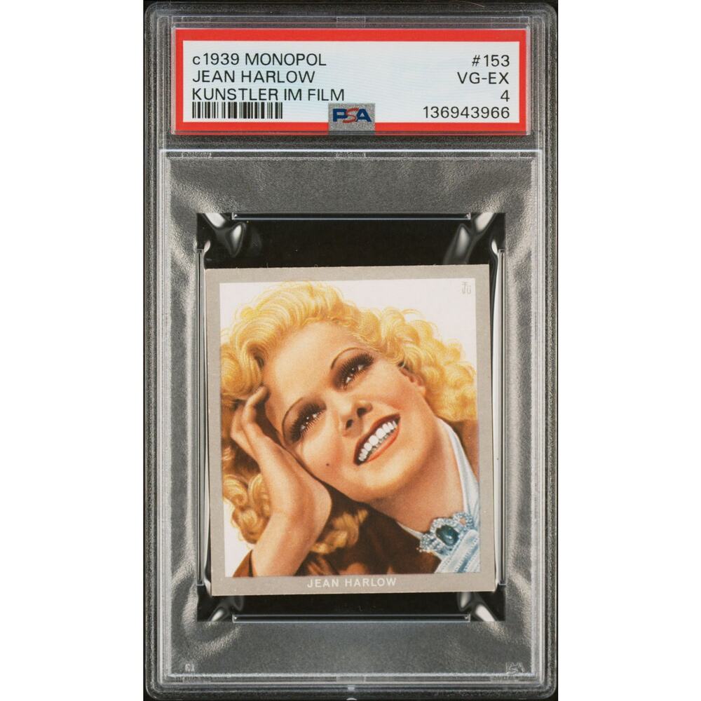 RARE 1939 Monopol Jean Harlow PSA 4, Only 5 Graded! Dinner at Eight, Saratoga